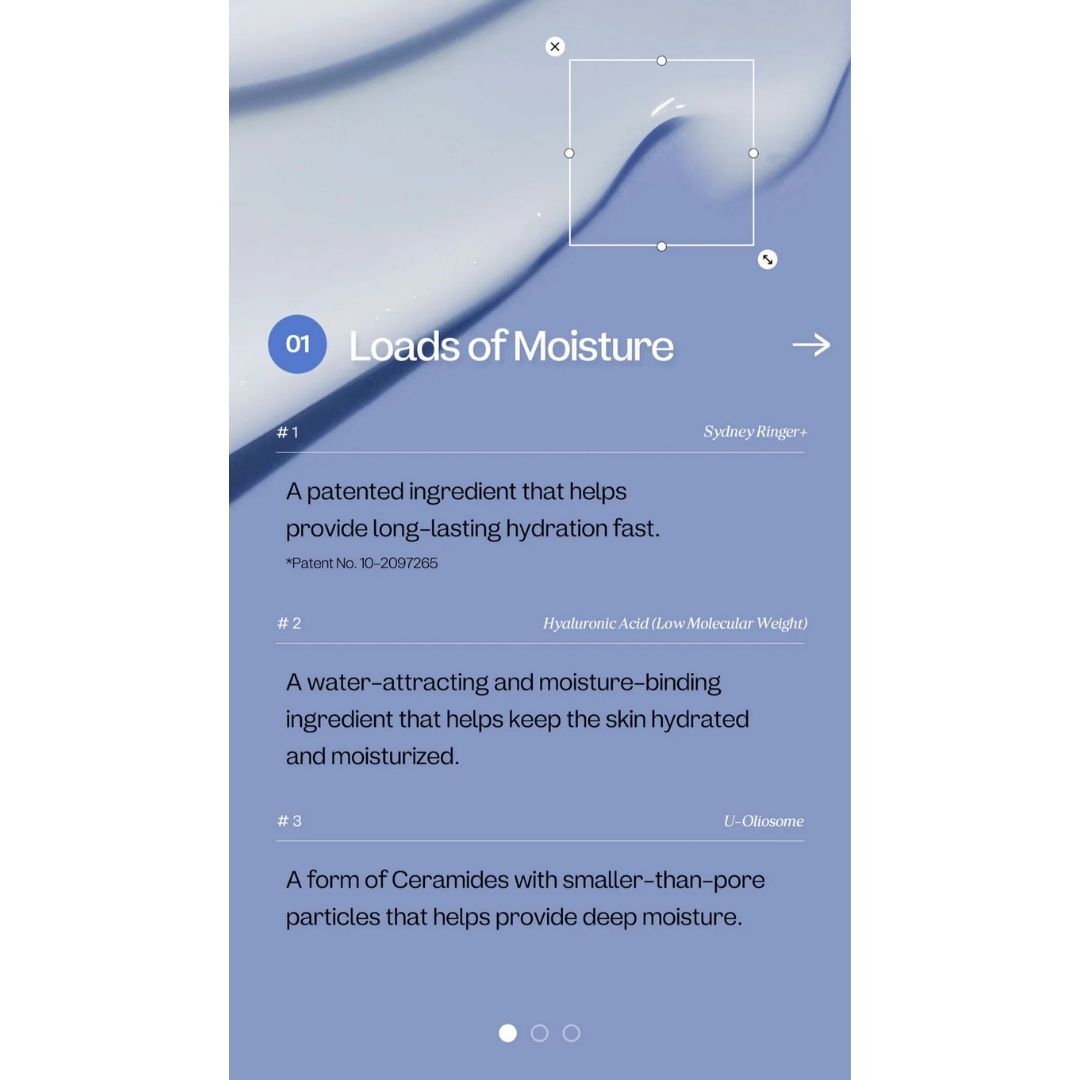 ma:nyo Panthetoin Cream 80ml product features highlighting moisture benefits and hydration ingredients.