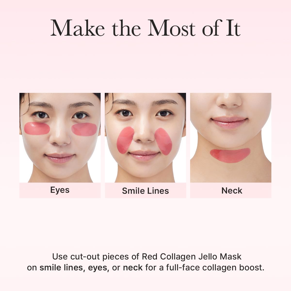 Lot de 4 Masques en Gelée au Collagène Rouge Arencia
