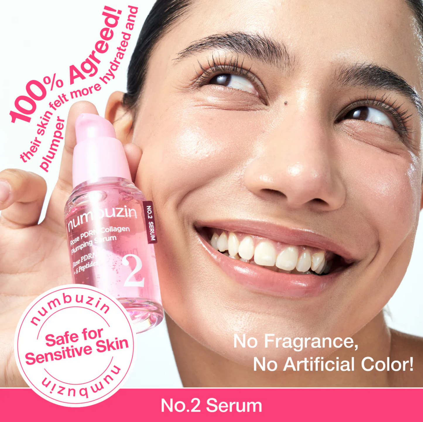 numbuzin No.2 Rose PDRN Collagen 2X Plumping Serum 30ml