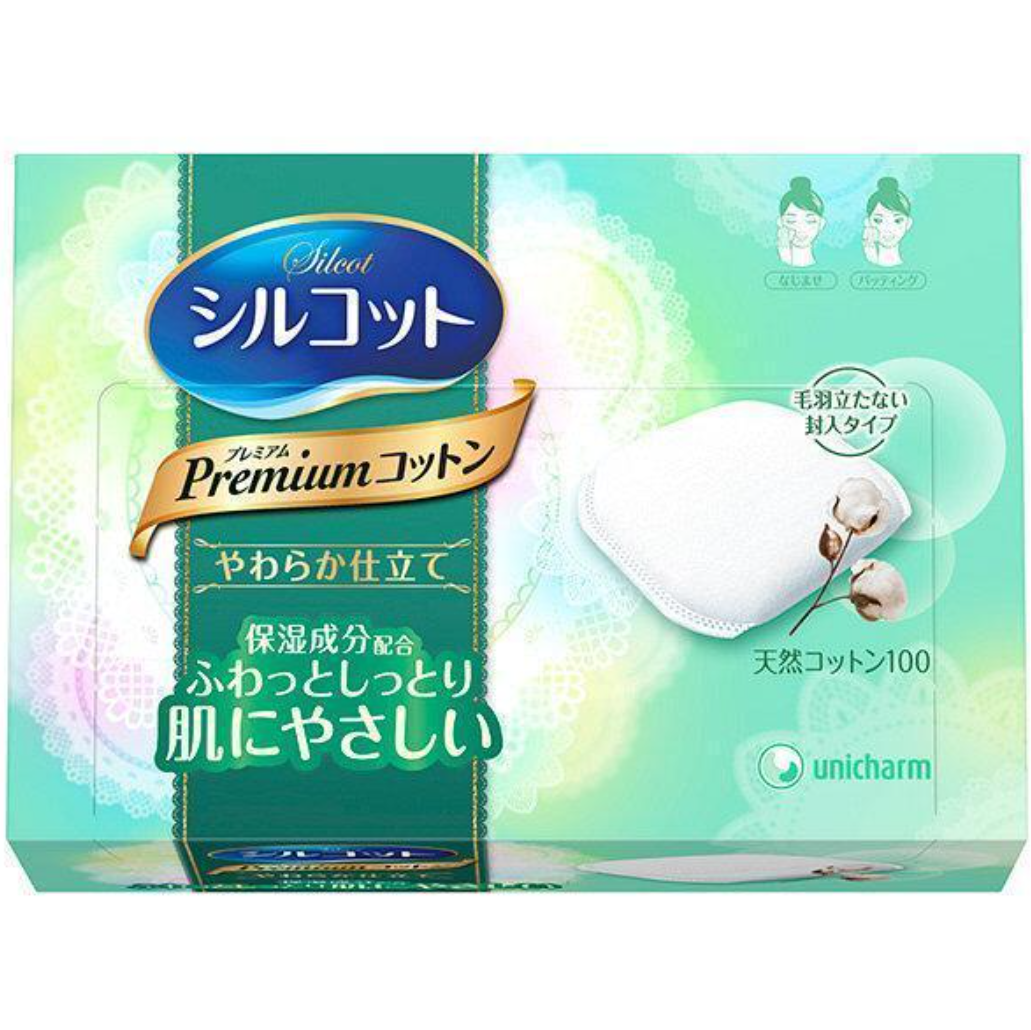 UNICHARM Silcot Premium Cotton Puff 66pcs