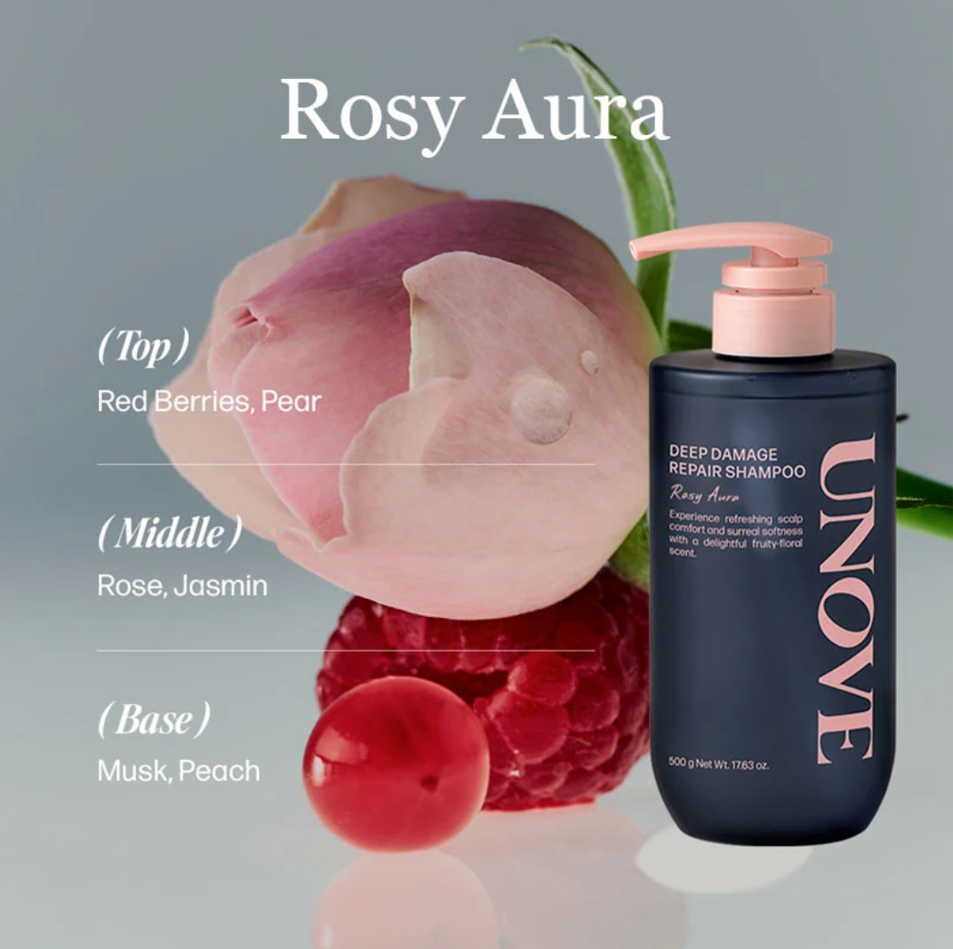 Unove Deep Damage Repair Shampoo 500ml - Rosy Aura