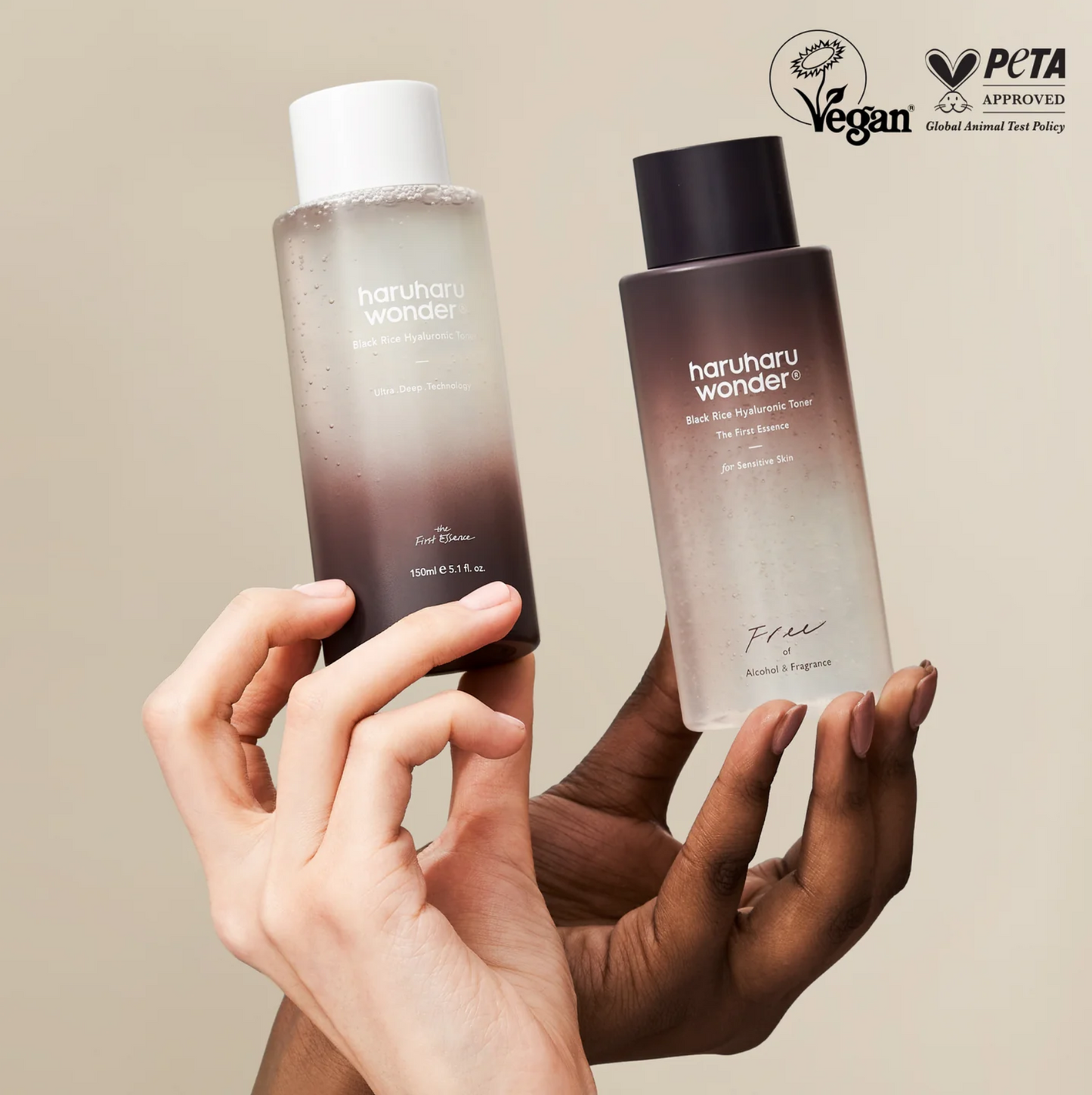 Haruharu WONDER Tonique Hyaluronique au Riz Noir pour Peaux Sensibles 150ml