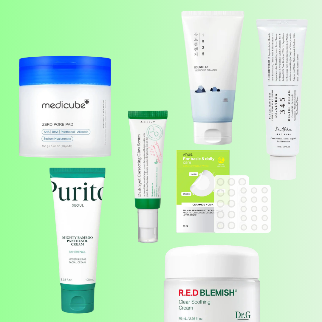 Discover our curated selection of K-Beauty skincare formulated for blemish-prone and oily skin.