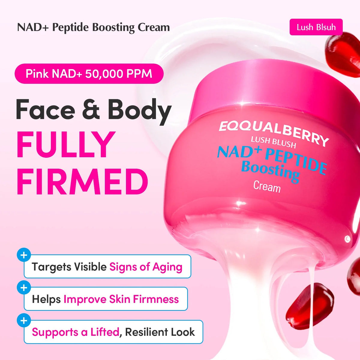 EQQUALBERRY NAD+ Peptide Boosting Cream 50ml