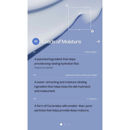 ma:nyo Panthetoin Cream 80ml product features highlighting moisture benefits and hydration ingredients.