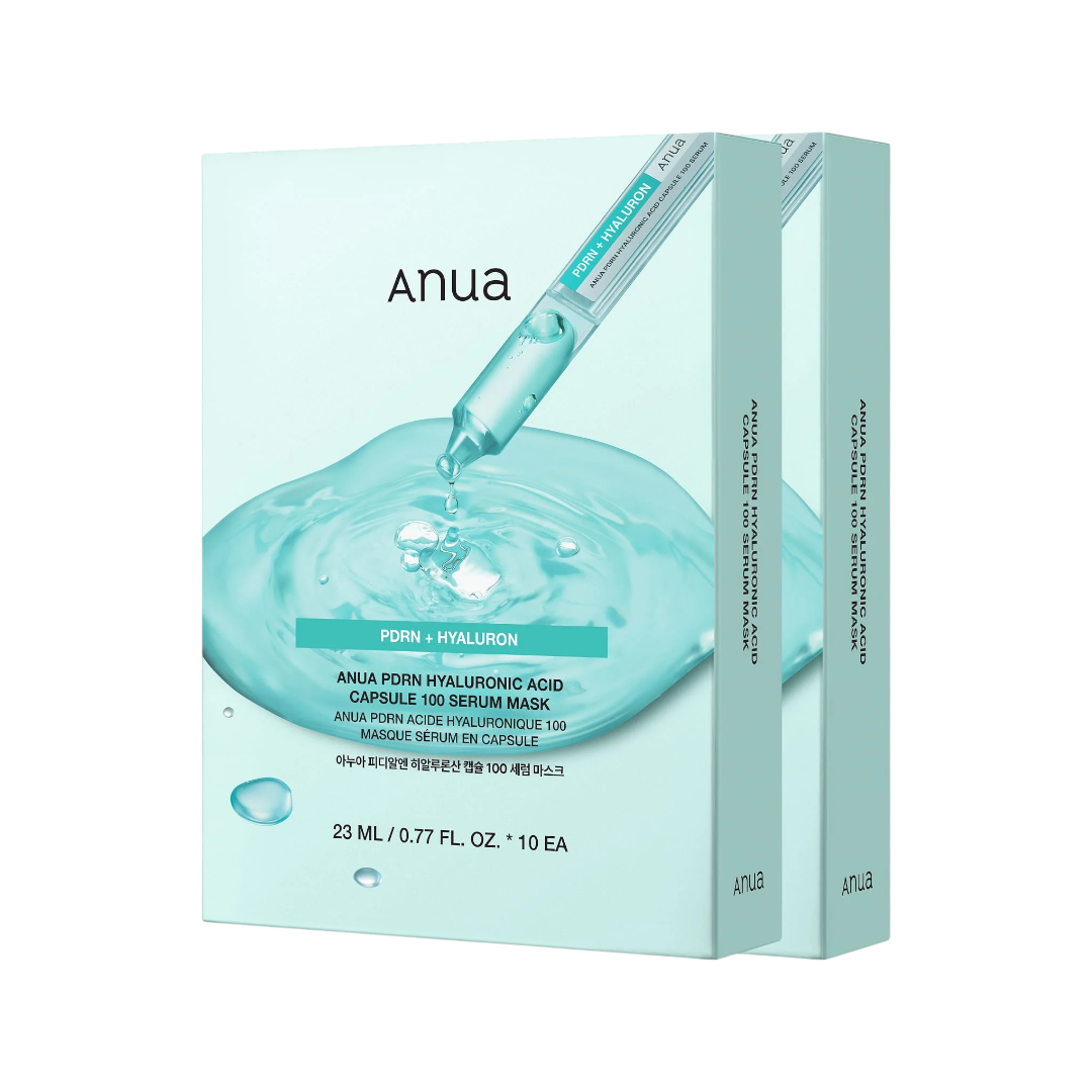 Anua PDRN Hyaluronic Acid Capsule 100 Serum Mask Sheet 23ml*10ea