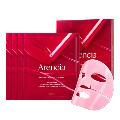 Lot de 4 Masques en Gelée au Collagène Rouge Arencia
