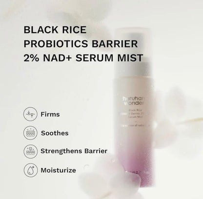 Haruharu Wonder Black Rice Probiotics Barrier 2% NAD+ Serum Mist 80ml