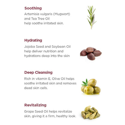 ma:nyo Herb Green Cleansing Oil 200ml benefits of soothing, hydrating, deep cleansing, and revitalizing for the skin.