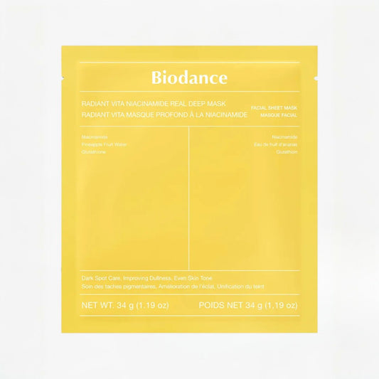 Biodance Radiant Vita Niacinamide Real Deep Mask - Brightening & Dark Spot Care Biodance