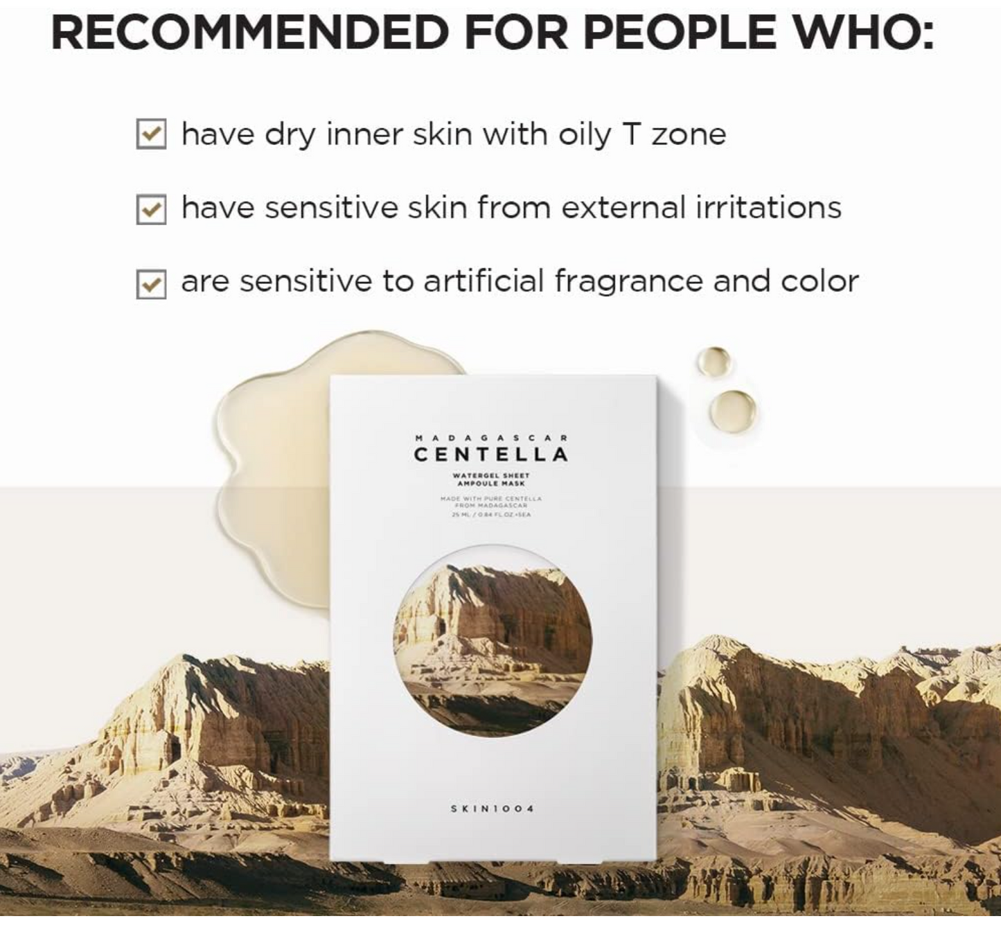 SKIN1004 Centella Watergel Ampoule Mask 5pcs
