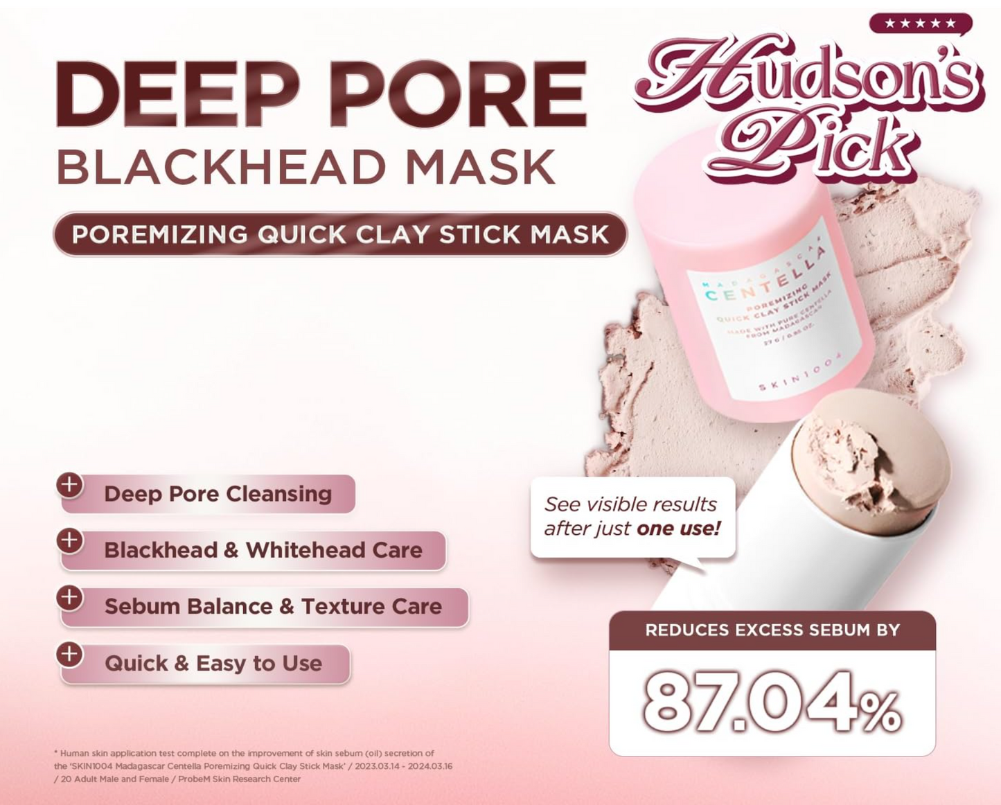 SKIN1004 Madagascar Centella Poremizing Quick Clay Stick Mask 27g