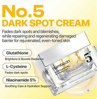numbuzin No.5 Vitamin Glutathione Dark Spot Laser Cream 50ml