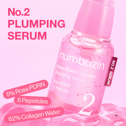 numbuzin No.2 Rose PDRN Collagen 2X Plumping Serum 30ml