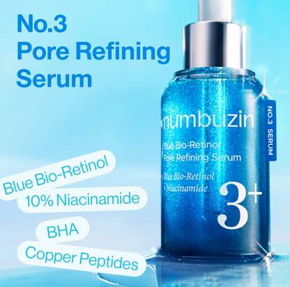 numbuzin No.3 Blue Bio-Retinol Pore Refining Serum 30ml