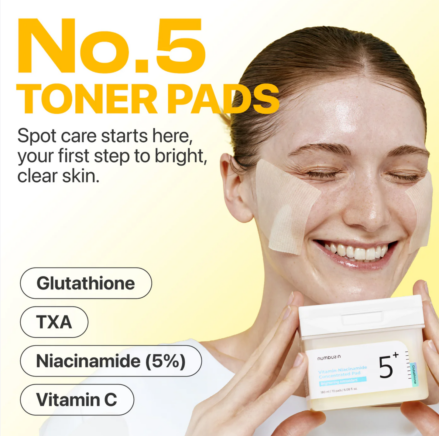 numbuzin No.5 Vitamin-Niacinamide Concentrated Pad 70pcs