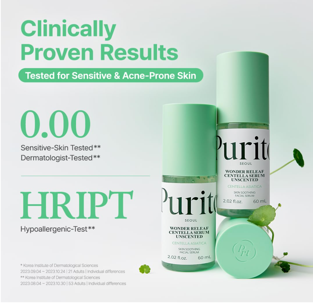 Purito Wonder Releaf Sérum Centella Non parfumé 60ml