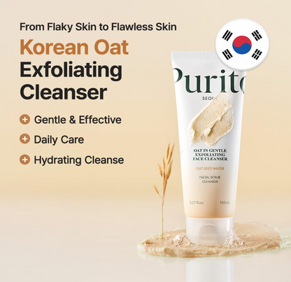 Purito Nettoyant Exfoliant Doux Visage à l'Avoine 150ml