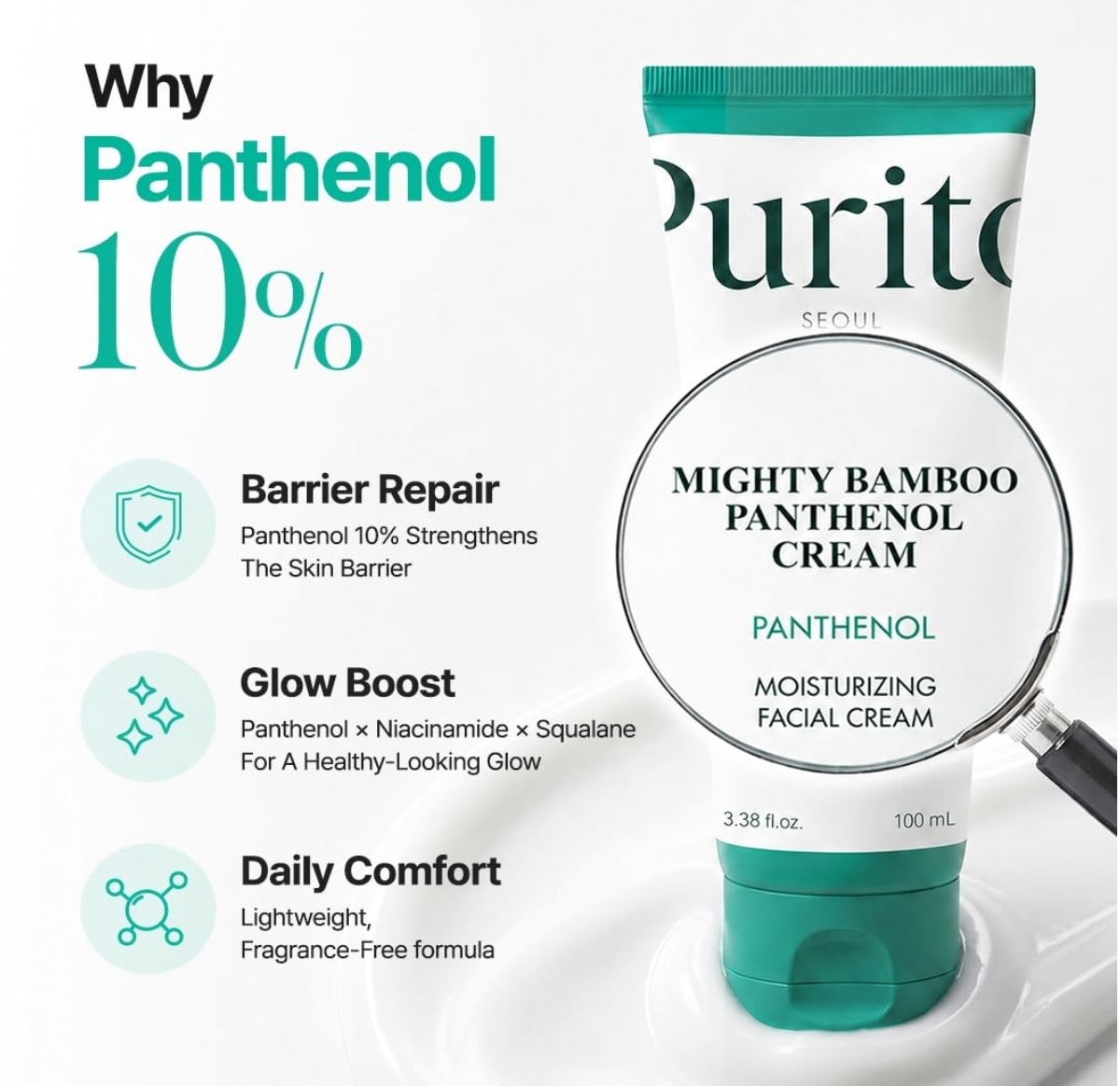 Crème au Panthénol Purito Mighty Bamboo 100 ml