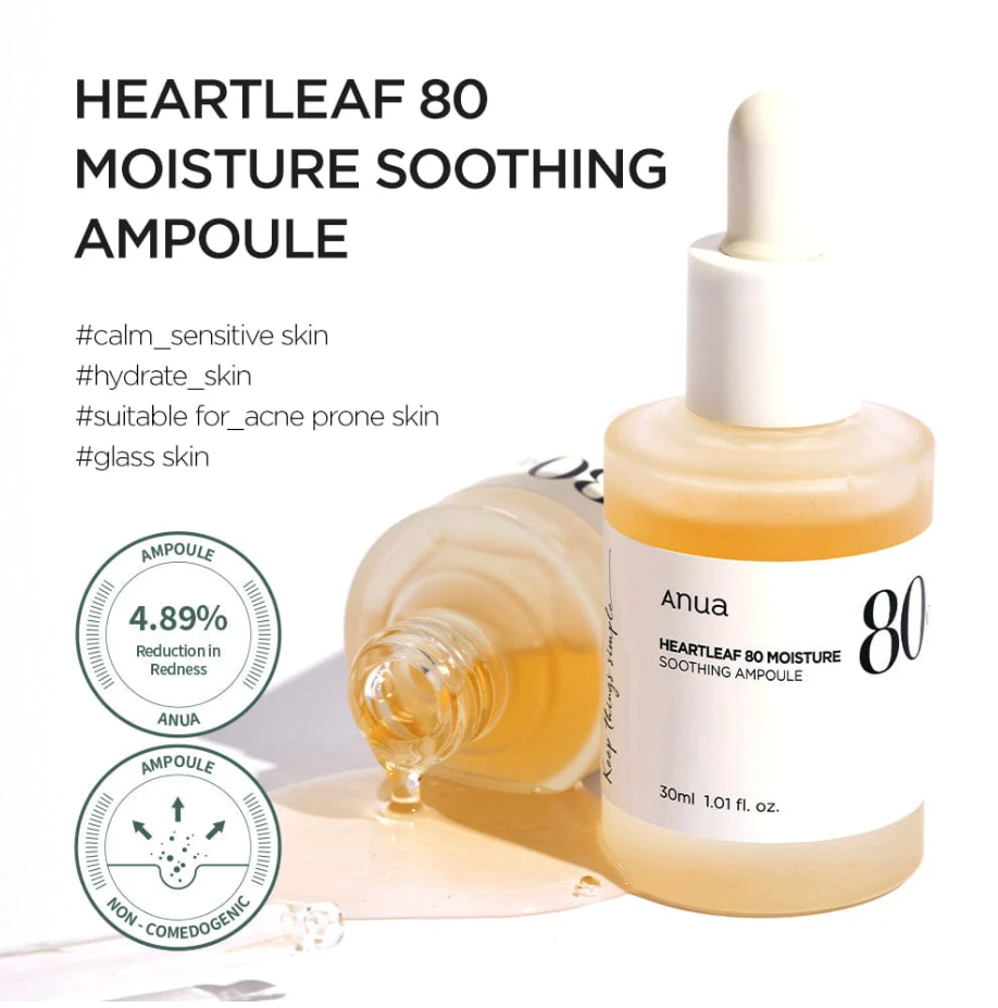 Anua HEARTLEAF 80% MOISTURE SOOTHING AMPOULE 30ml
