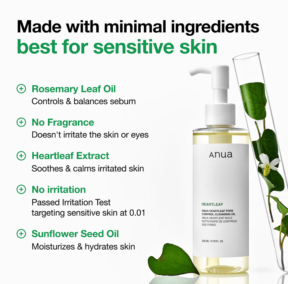 Huile Nettoyante Contrôle des Pores Anua Heartleaf 200ml
