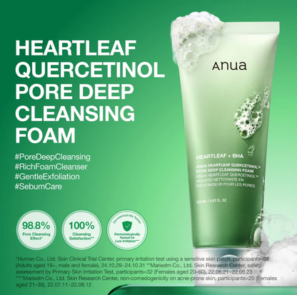 Anua Heartleaf Quercetinol Mousse Nettoyante Profonde Pores 150ml