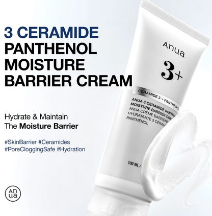 Anua 3 Ceramide Panthénol Crème Barrière Hydratante 100ml