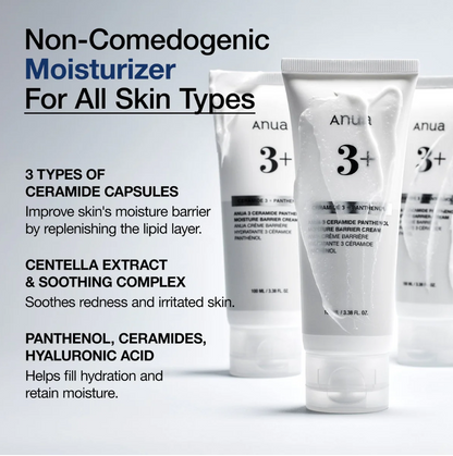 Anua 3 Ceramide Panthénol Crème Barrière Hydratante 100ml