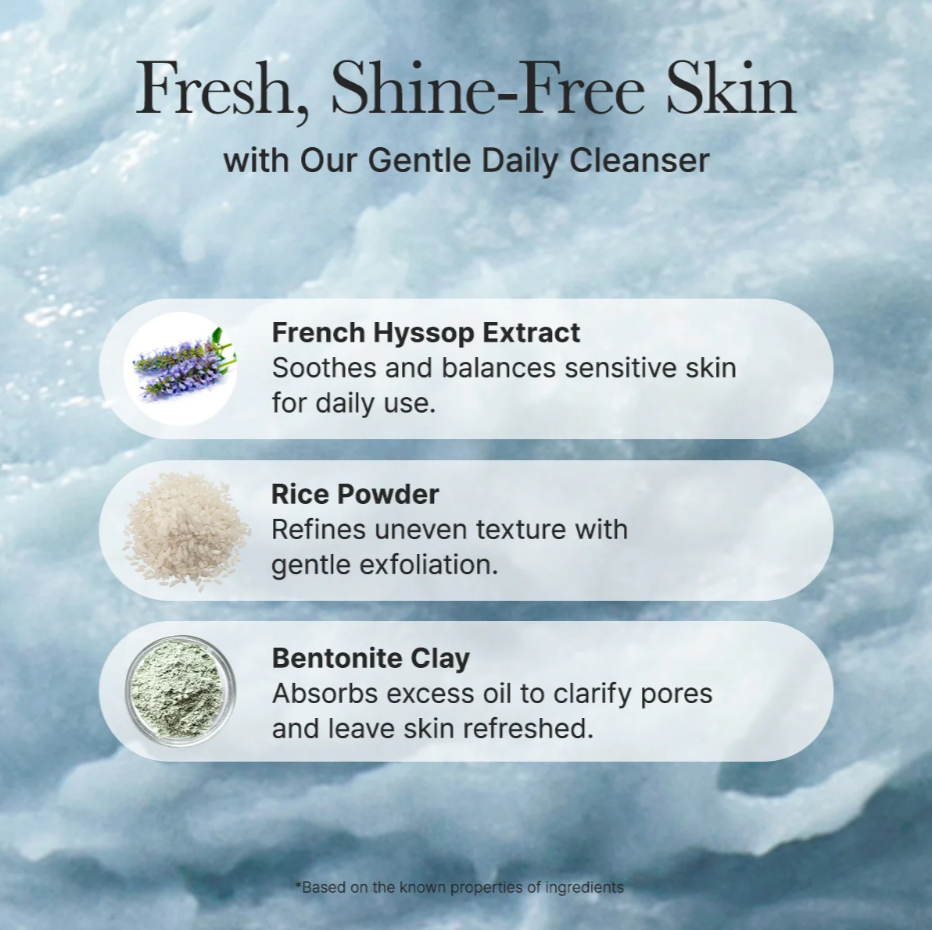 Arencia Fresh Blue Hyssop Rice Mochi Cleanser 120g