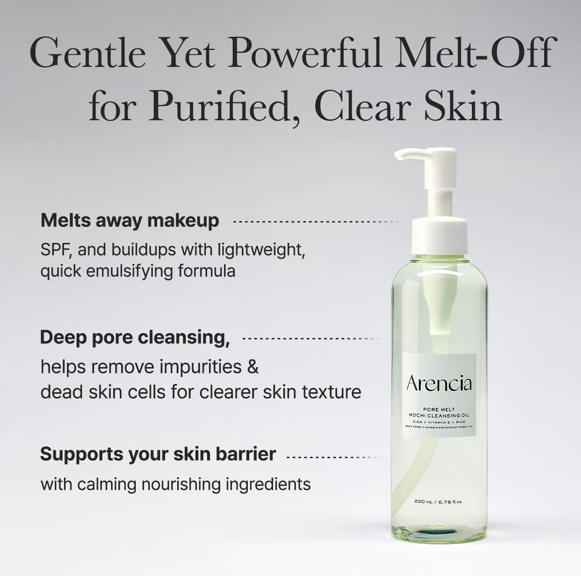 ARENCIA Huile Nettoyante Mochi Pore Melt 200 ml