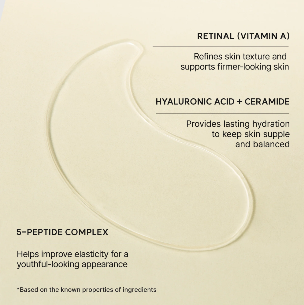 Masque contour des yeux stimulant le rétinol ARENCIA 60 pièces
