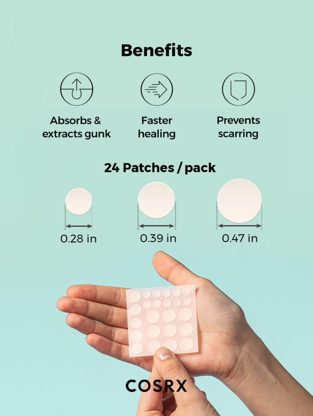 COSRX Patch bouton acné maître 24 pcs