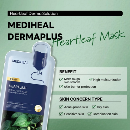 Mediheal Dermaplus Heartleaf Mask 22ml 10PCS
