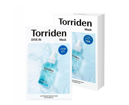 Torriden Dive-In Low Molecular Hyaluronic Acid Mask Pack 10PCS