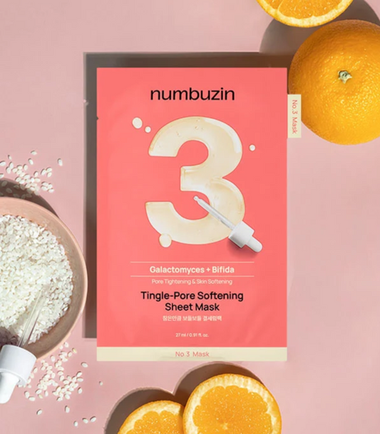 numbuzin No.3 Tingle-Pore Softening Sheet Mask 1PCS