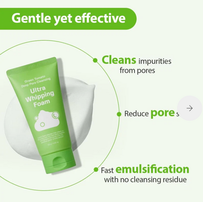 Sungboon Editor Green Tomato Deep Pore Cleansing Ultra Whipping Foam