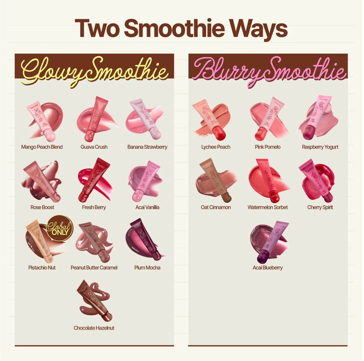 fwee Glowy Smoothie Tinted Lip Balm