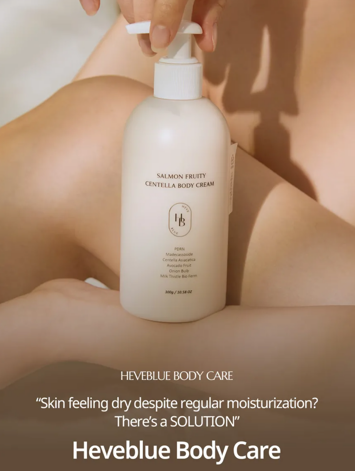 HEVEBLUE Salmon Fruity Centella Body Cream 300g
