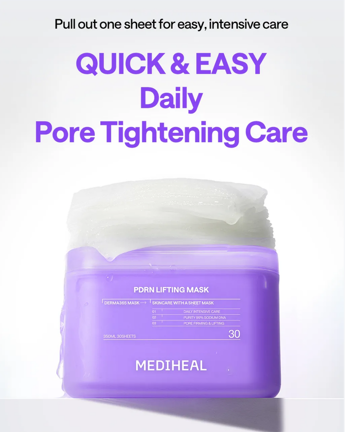 MEDIHEAL Derma 365 PDRN Lifting Mask (30PCS)