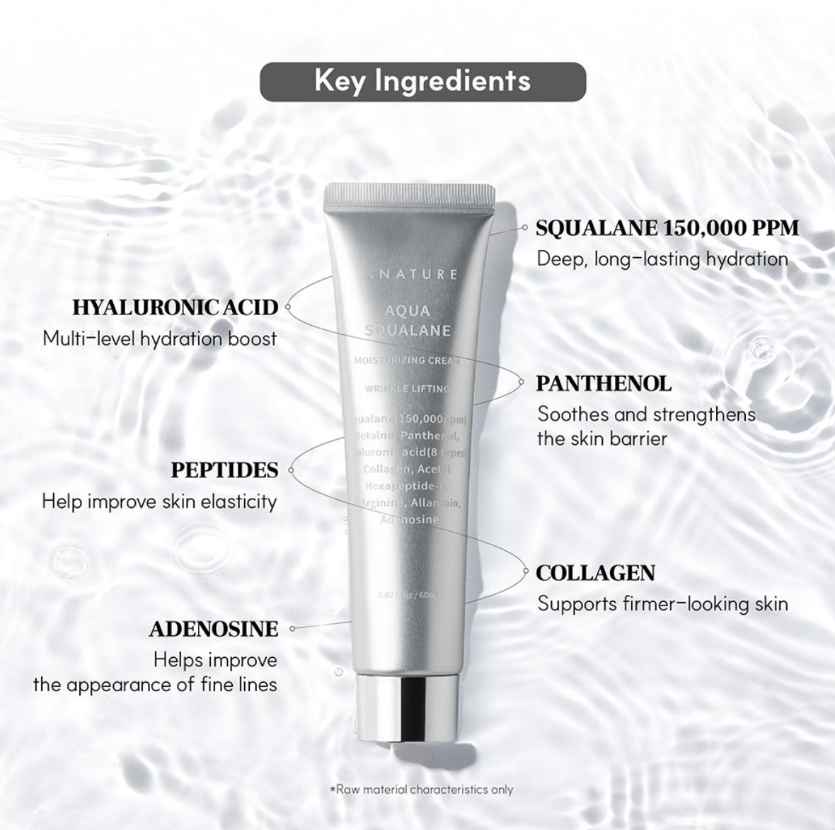 S.Nature Aqua Squalane Moisturizing Cream 60ml