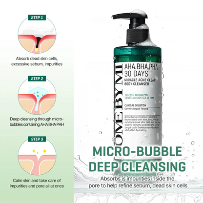 SOME BY MI AHA BHA PHA 30 Days Miracle Gel Douche Anti-Acné Corps (400g)