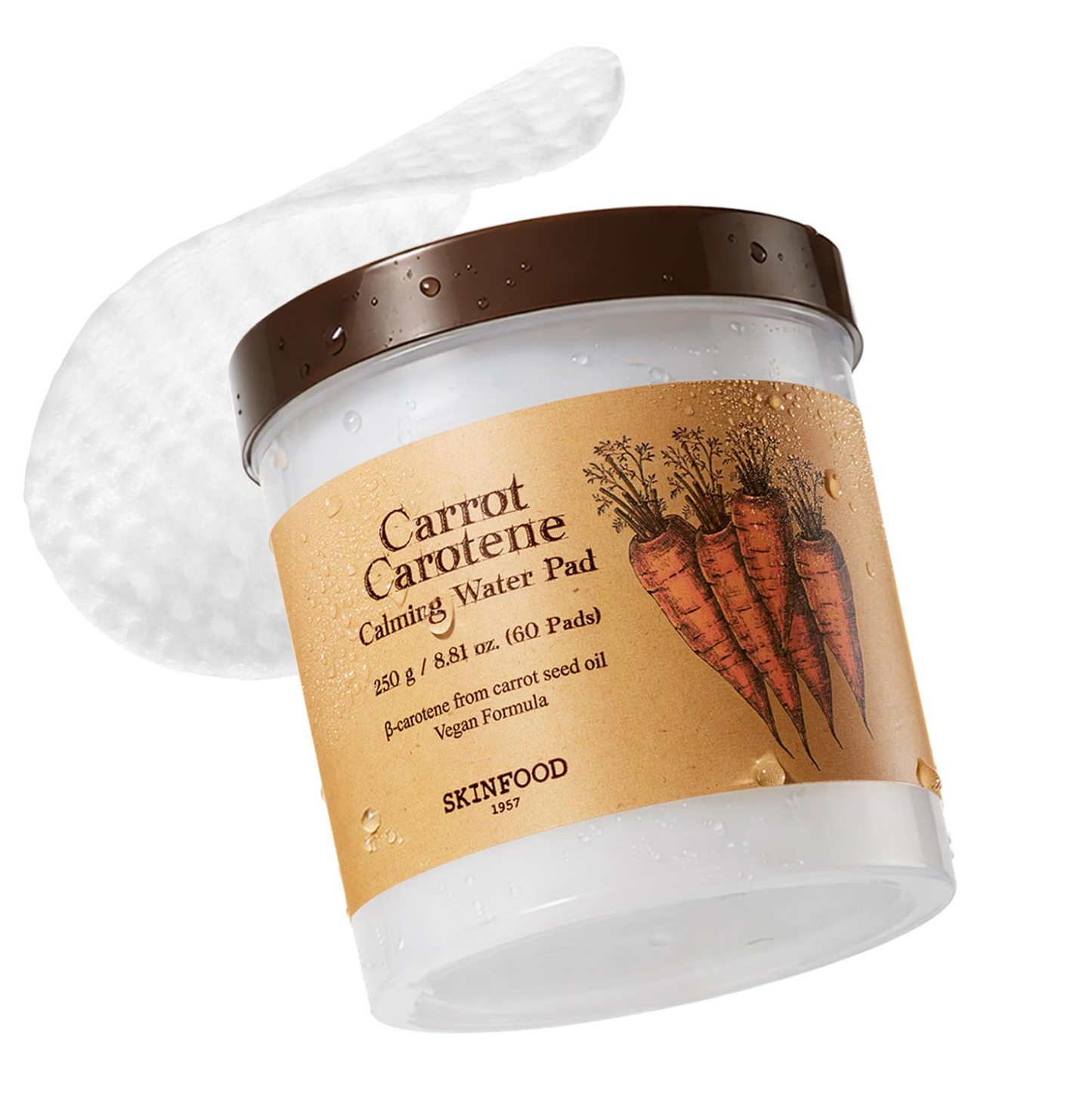 SKINFOOD Carrot Carotene Calming Water Pad 250ml / 60pads
