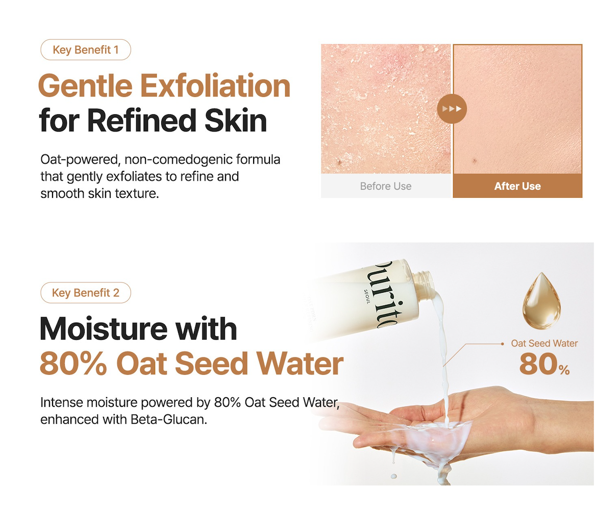 PURITO Oat PDRN Gentle Refining Toner 200ml