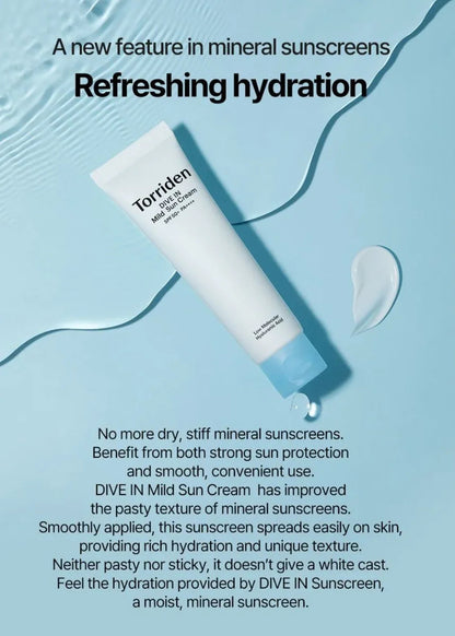 Torriden Dive-In Mild Sun Cream 60ml SPF50+